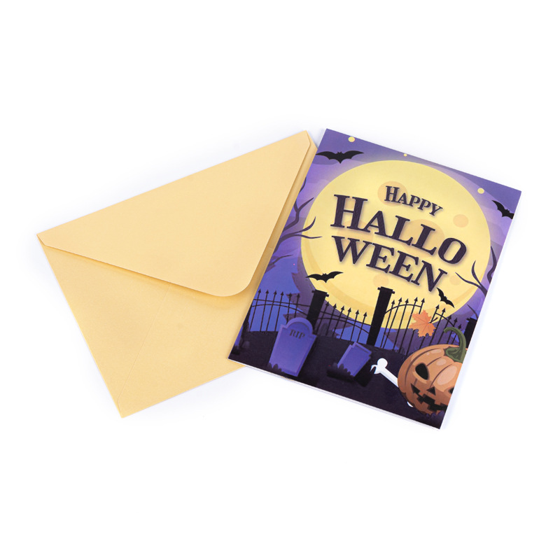 creepy cute interactive spooky haunted house witch ghost pumpkin pop up 3d paper halloween greeting card