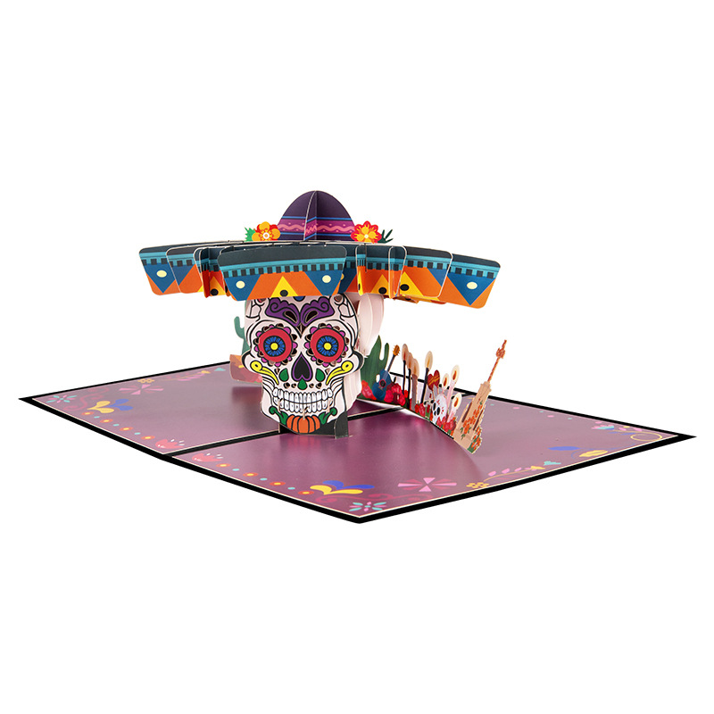 Kids interactive spooky haunted house witch ghost pumpkin pop up 3d paper halloween greeting card