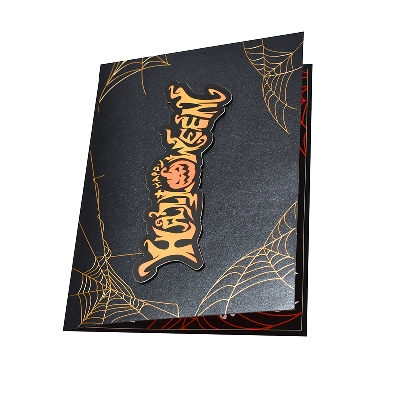 interactive spooky haunted house magical witch ghost pumpkin pop up 3d paper halloween greeting card