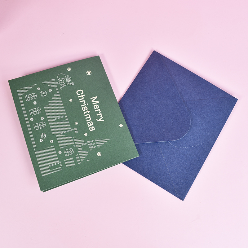 Interactive Magical Snowman Green Christmas Tree Jesus Santa Claus Religious Pop Up 3d Paper Christmas Greeting Card