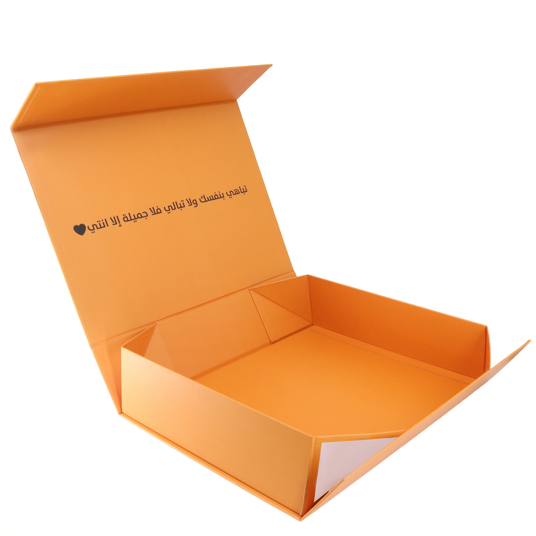 Orange Luxury Custom Perfume Fragrance Bottles Packing Foldable Magnetic Cardboard Closure Flat Rigid Perfume Paper Box