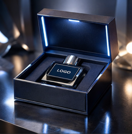 Luxury Custom Perfume Fragrance Bottles Packing Foldable Magnetic Cardboard Closure  Flat Rigid Perfume Paper box