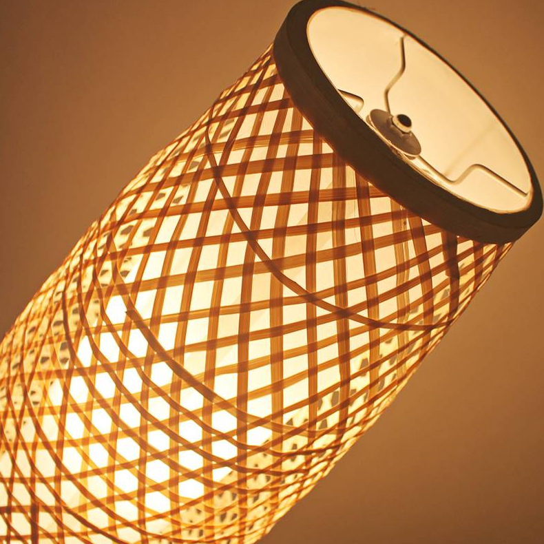 Handmade Bamboo Rattan Floor Lamp – Eco-Friendly Tall Woven Standing Light for Boho, Coastal, Japanese & Scandinavian Interiors