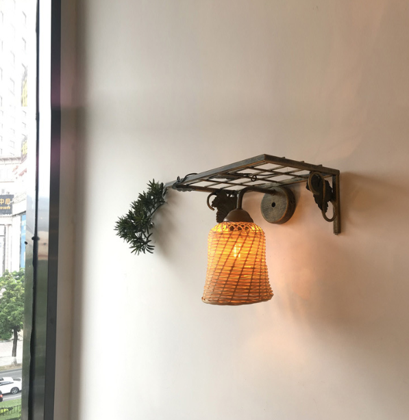 Rustic Woven Rattan Ceiling Light – Industrial Style Hanging Pendant Lamp