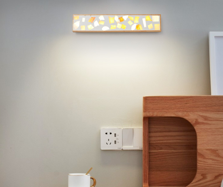 Solid Wood & Resin Artistic Wall Light – Modern Decorative Sconce for Hotel, Apartment, Villa & Home Projects