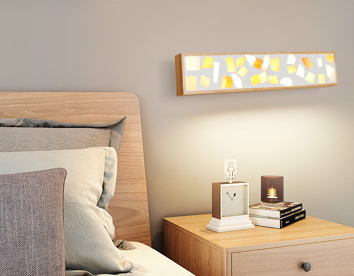 Solid Wood & Resin Artistic Wall Light – Modern Decorative Sconce for Hotel, Apartment, Villa & Home Projects
