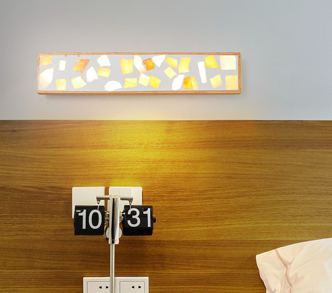 Solid Wood & Resin Artistic Wall Light – Modern Decorative Sconce for Hotel, Apartment, Villa & Home Projects