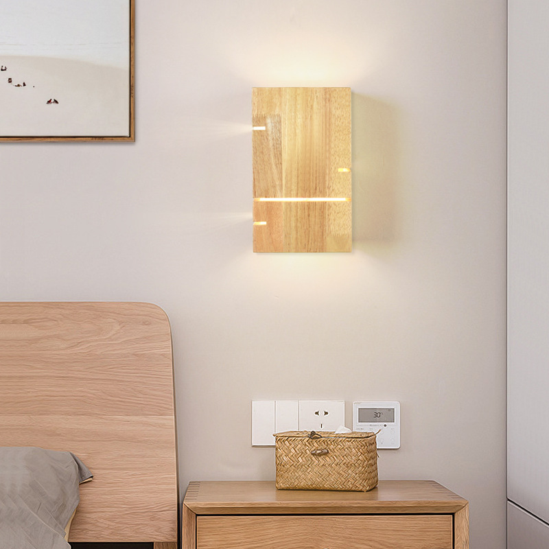 Handmade Solid Wood Wall Lamp Collection - Eco-Friendly Wooden Sconce Series
