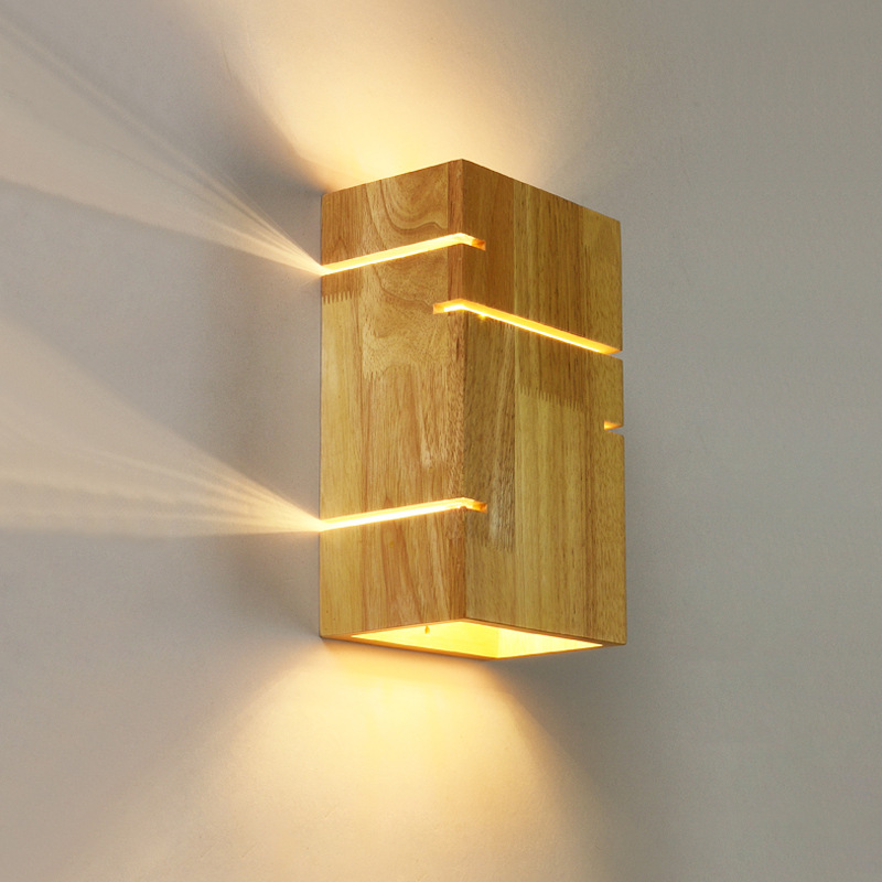 Handmade Solid Wood Wall Lamp Collection - Eco-Friendly Wooden Sconce Series