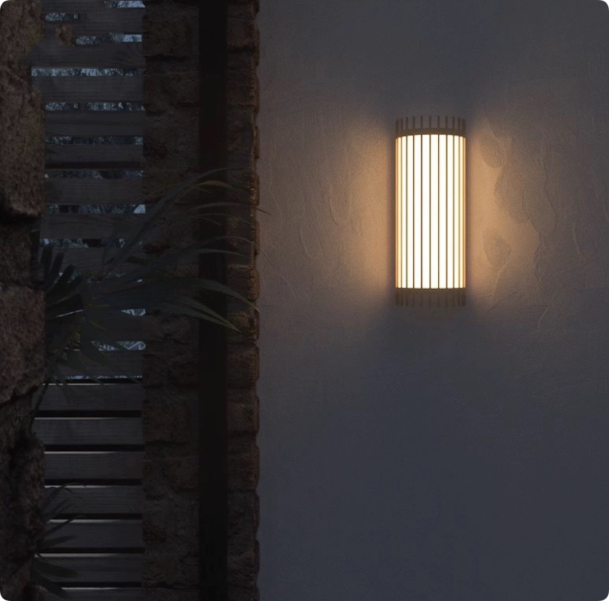 Modern Bamboo Wall Lamp – Handwoven Wood Sconce Light Fixture for Ambient Lighting