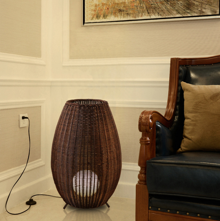 Rattan Floor light