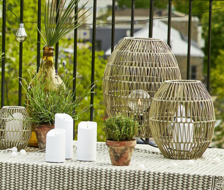 Boho Rattan Floor Lamp - Handmade Woven Bamboo Standing Light Fixture
