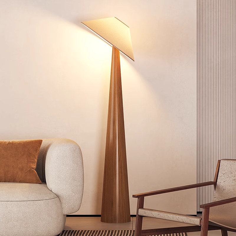 Nordic Solid Wood Fabric Table Lamp - Natural Style Decorative Light