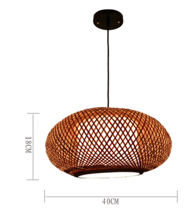 Nordic Bamboo Cage Pendant Light - Minimalist Japanese Style Ceiling Lamp