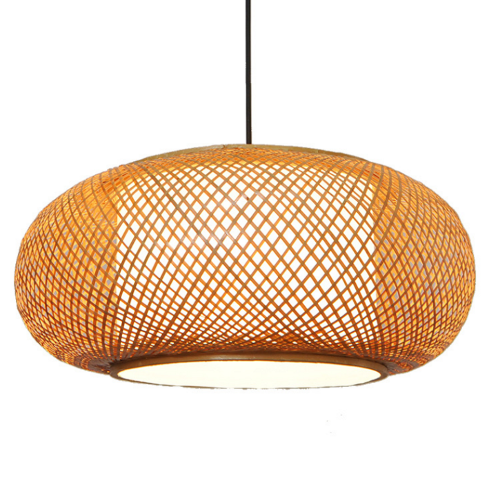 Nordic Bamboo Cage Pendant Light - Minimalist Japanese Style Ceiling Lamp