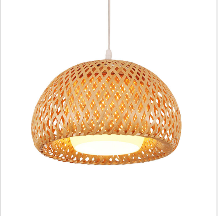 Large Handwoven Bamboo Pendant Ceiling Light for Restaurants, Hotels & Modern Interiors