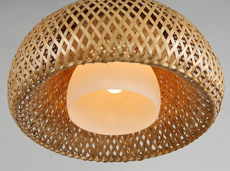 Large Handwoven Bamboo Pendant Ceiling Light for Restaurants, Hotels & Modern Interiors