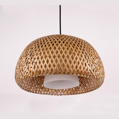 Large Handwoven Bamboo Pendant Ceiling Light for Restaurants, Hotels & Modern Interiors