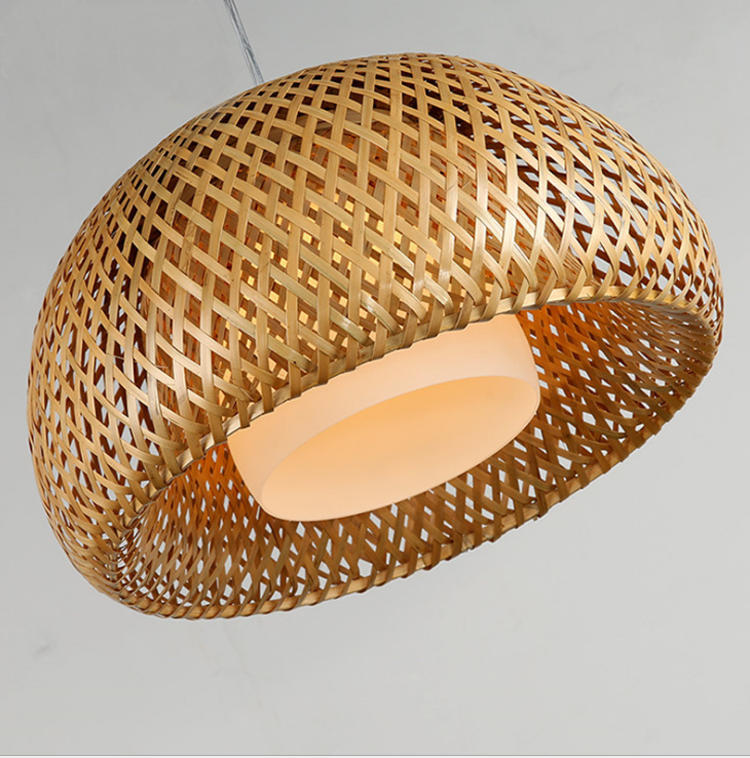 Large Handwoven Bamboo Pendant Ceiling Light for Restaurants, Hotels & Modern Interiors