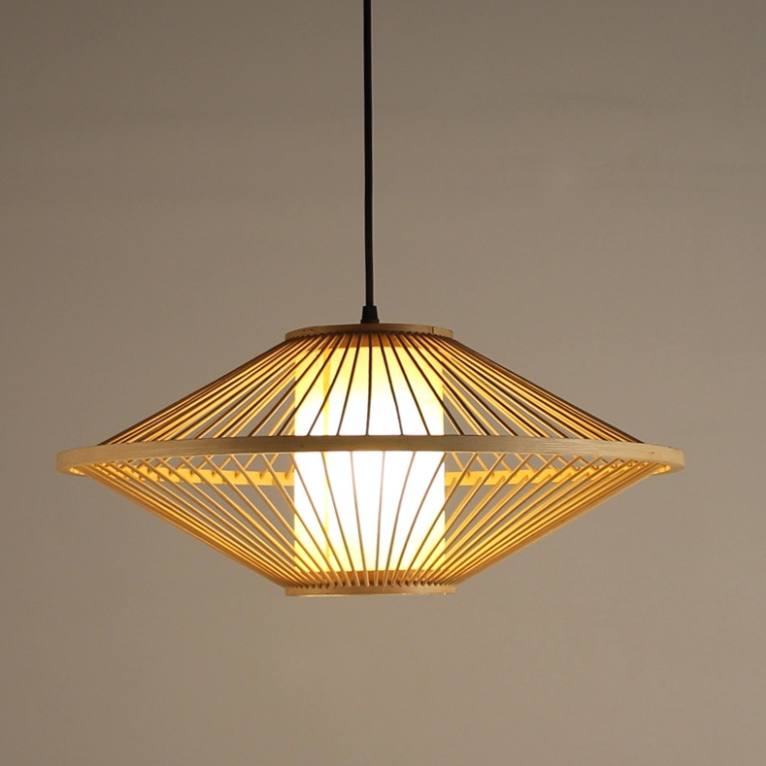 Handwoven Bamboo Pendant Light | Asian Style Ceiling Lamp | Restaurant & Hotel Lighting