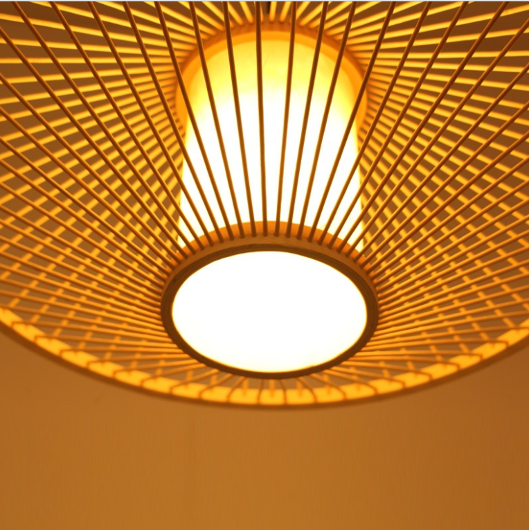Handwoven Bamboo Pendant Light | Asian Style Ceiling Lamp | Restaurant & Hotel Lighting