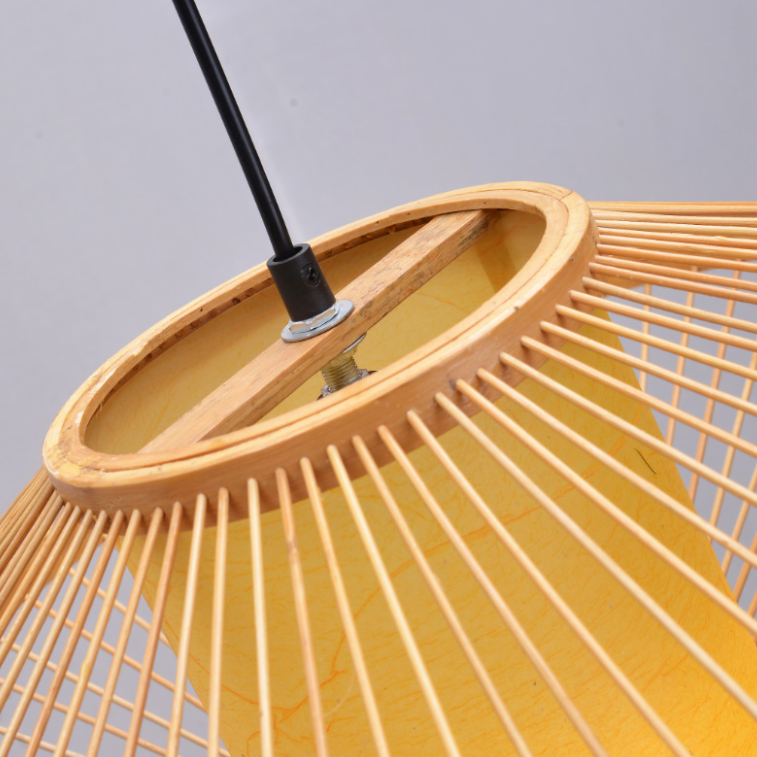 Handwoven Bamboo Pendant Light | Asian Style Ceiling Lamp | Restaurant & Hotel Lighting