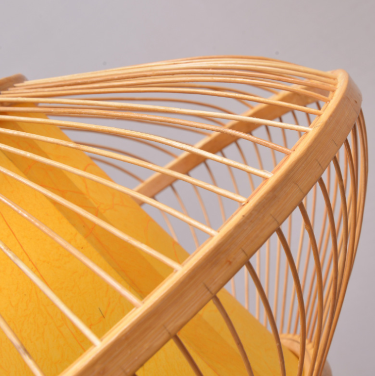 Natural Bamboo Rattan Woven Pendant Light – Handcrafted Hanging Lamp for Dining Room, Restaurant, or Boutique Spaces