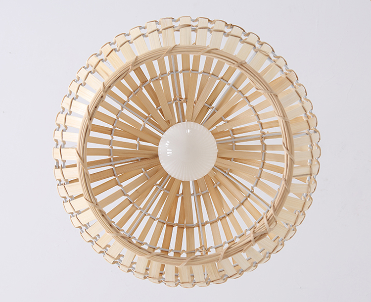 Vintage Bamboo Woven Globe Pendant Light – Handcrafted Natural Rattan Ceiling Lamp