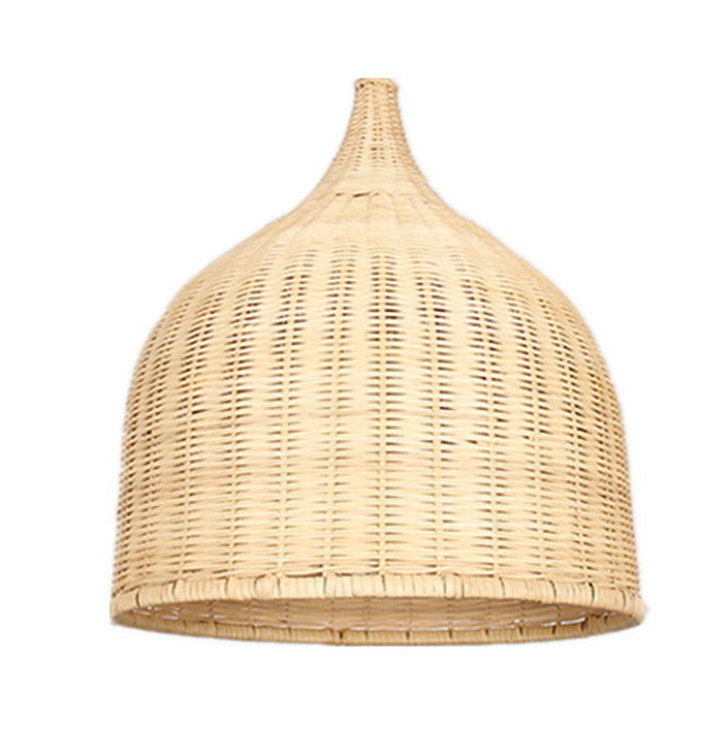 Handwoven Rattan Pendant Light - Natural Boho Ceiling Lamp