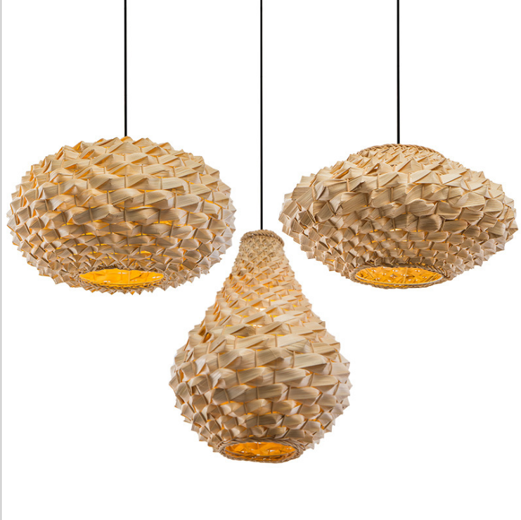 Geometric Wooden Pendant Light