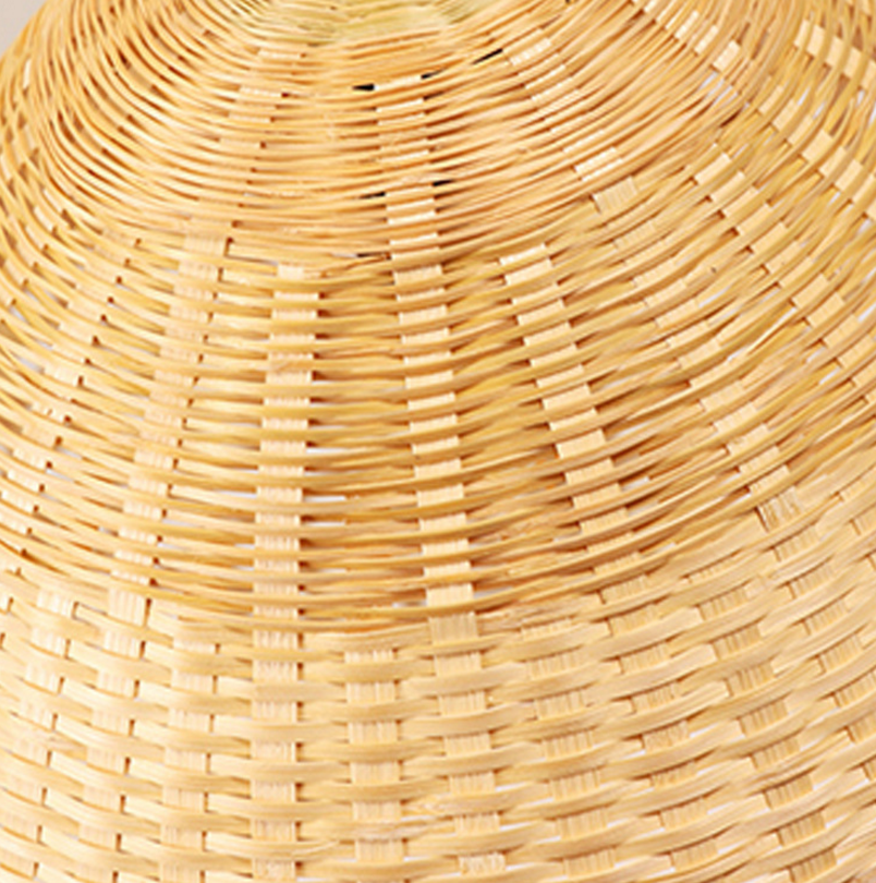 Layered Bamboo Pendant Light - Handmade Modern Oriental Ceiling Lamp