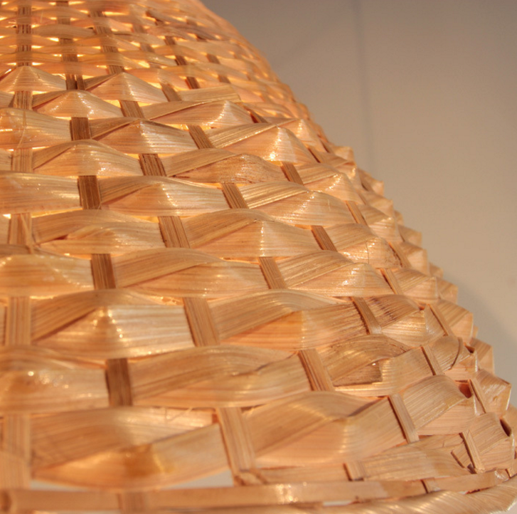 Handmade Bamboo Woven Pendant Light – Rustic Hanging Lamp for Restaurants and Commercial Spaces