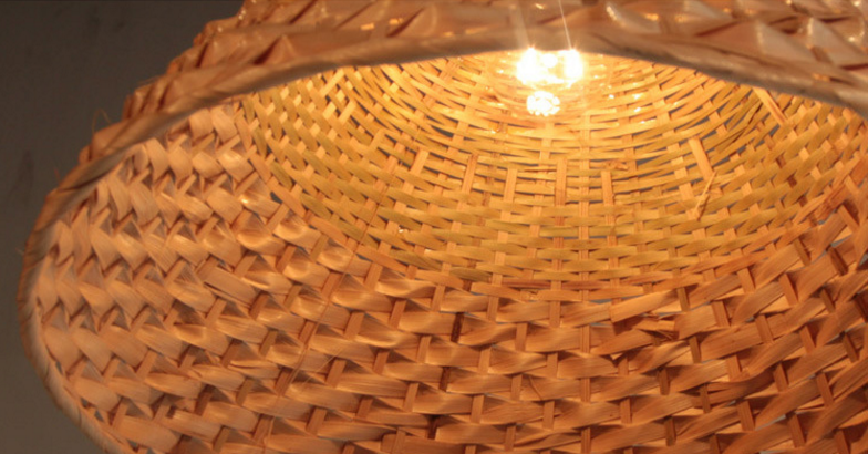 Handmade Bamboo Woven Pendant Light – Rustic Hanging Lamp for Restaurants and Commercial Spaces