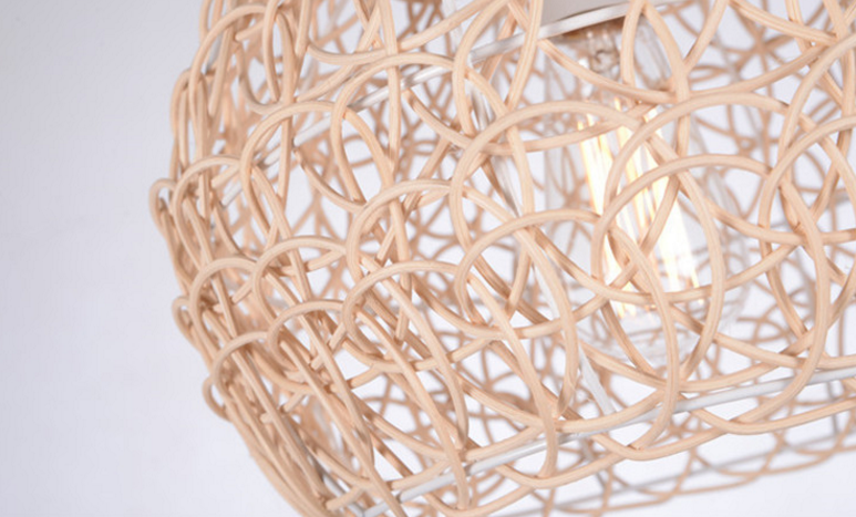 Handwoven Round Rattan Pendant Light – Dome Hanging Lamp for Restaurants & Commercial Spaces