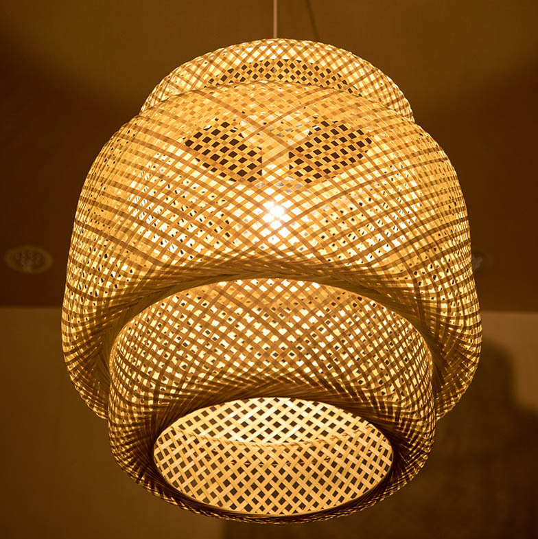 Handwoven Rattan Pendant Light – Natural Wicker Hanging Lamp for Dining Room, Restaurant, B&B & Projects