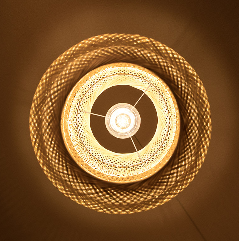 Handwoven Rattan Pendant Light – Natural Wicker Hanging Lamp for Dining Room, Restaurant, B&B & Projects