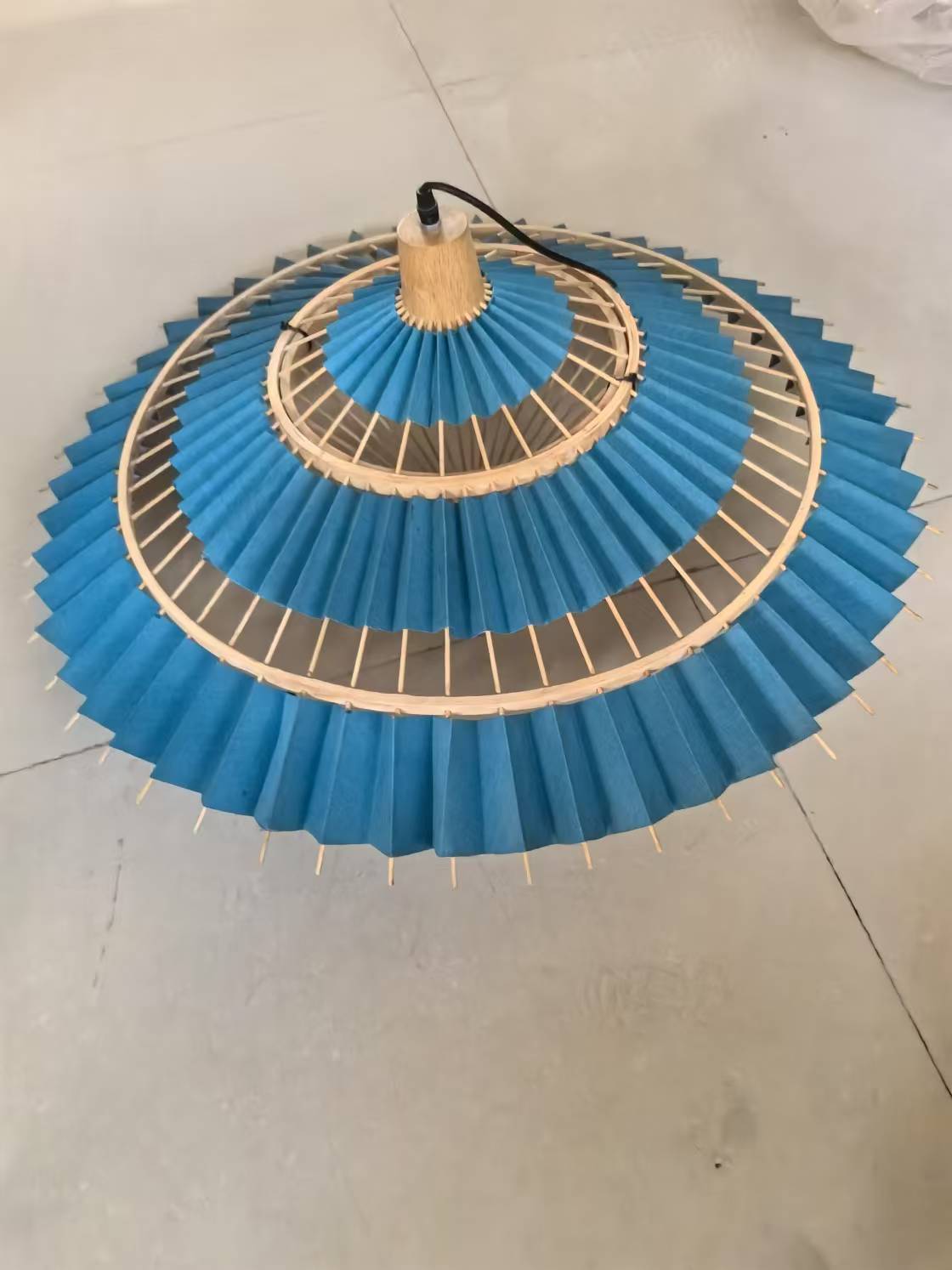 Handcrafted Bamboo Hat Pendant Light – Oriental Natural Hanging Lamp