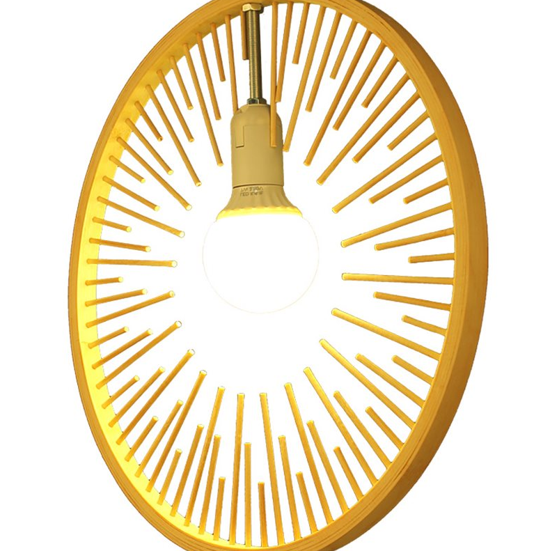 Artisan Eco-Friendly Handmade Boho Rattan Pendant Light – Wicker Bamboo Ceiling Lamp Fixture
