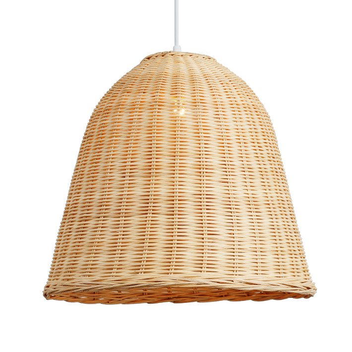 Natural Rattan Woven Pendant Light – Handmade Bamboo Ceiling Lamp for Home Décor