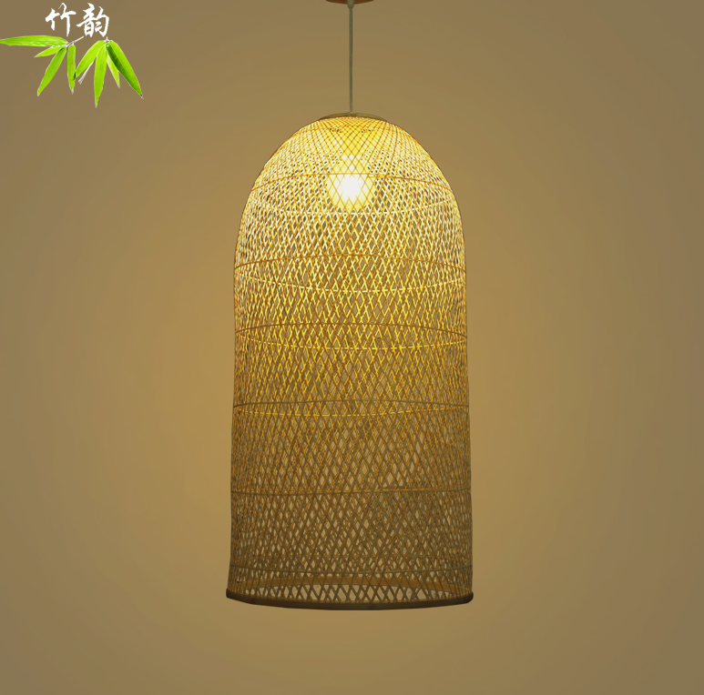 Handwoven Bamboo Pendant Light - Tall Dome Design for Restaurant, Homestay, Hotel & Project Spaces