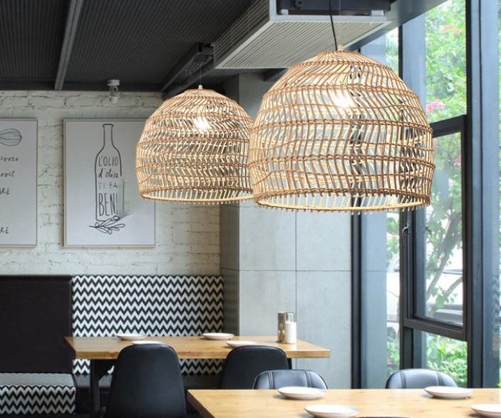 Rattan pendant light