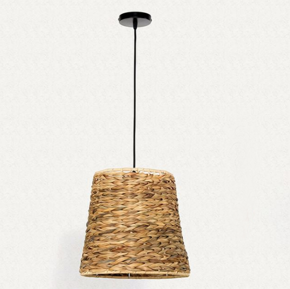 Handmade Seagrass Woven Pendant Light - Natural Rattan Hanging Lamp