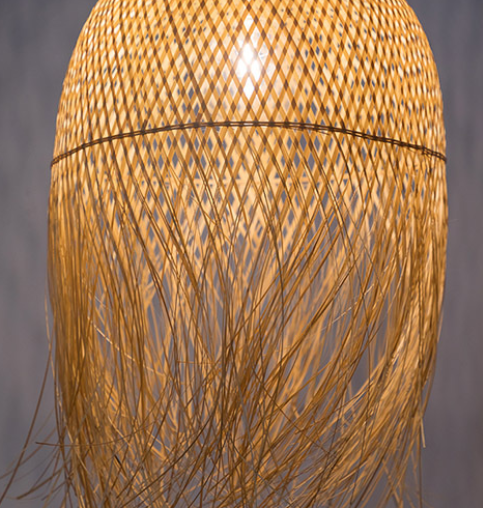 Woven Rattan Pendant Light – Handwoven Boho Hanging Lamp for Natural Interiors