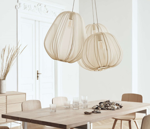 Modern Soft Fabric Pendant Light - Woven Nylon Lampshade in Multiple Colors