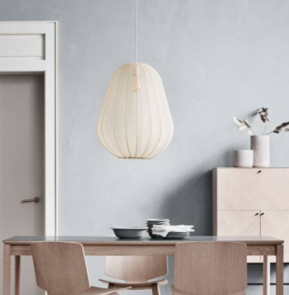Modern Soft Fabric Pendant Light - Woven Nylon Lampshade in Multiple Colors