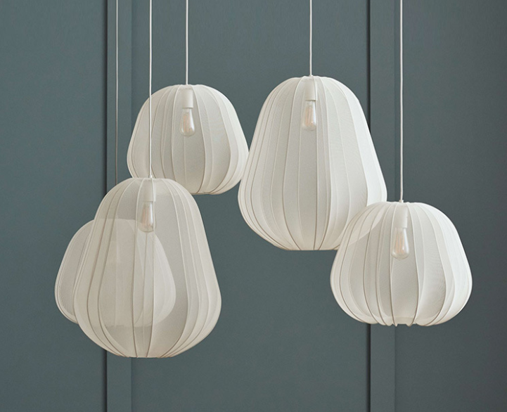 Modern Soft Fabric Pendant Light - Woven Nylon Lampshade in Multiple Colors