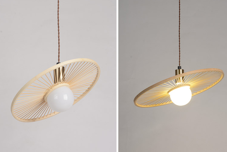 Handwoven Rattan Bamboo Pendant Light – Eco-Friendly Boho Wicker Ceiling Lamp