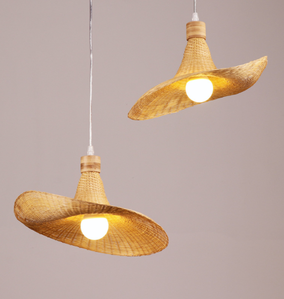 Boho Handmade Bamboo Pendant Lamp – Southeast Asian Rattan Ceiling Light for Rustic & Eco Interiors