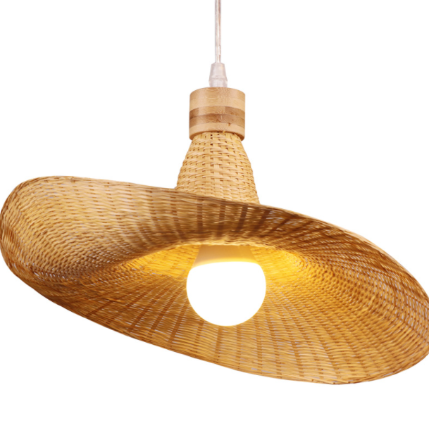 Boho Handmade Bamboo Pendant Lamp – Southeast Asian Rattan Ceiling Light for Rustic & Eco Interiors
