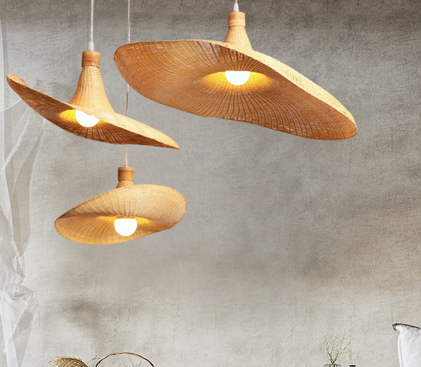 Boho Handmade Bamboo Pendant Lamp – Southeast Asian Rattan Ceiling Light for Rustic & Eco Interiors